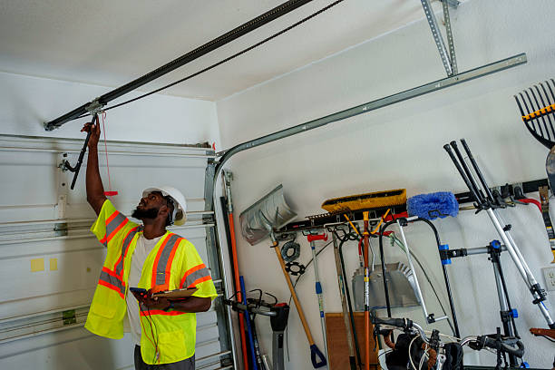 Professional Garage Door Panel Replacement technician working in Pana, IL